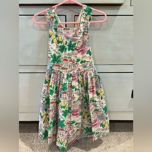 Mini Boden summer Italian coast print toddler dress
